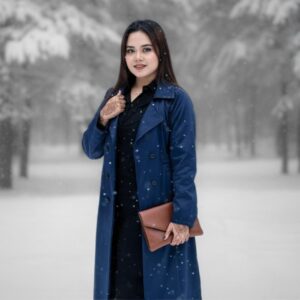 স্টাইলিশ লেডিস ওভারকোট – প্রিমিয়াম বাটন সিস্টেম ও ক্লাসিক ডিজাইন