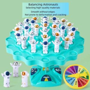 Astronauts balancing kids toy – wooden space-themed balance game for children